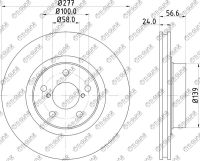 Диск тормозной TG-BDP0020 (26310-AA092-R) правый *Ti•GUAR (перфорированный)